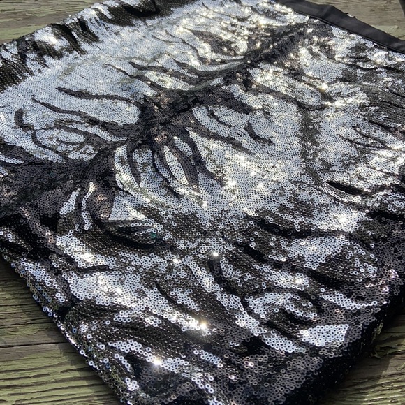 1980’s Suzy Shier Sequined Zebra Mini Skirt Small - Picture 2 of 5